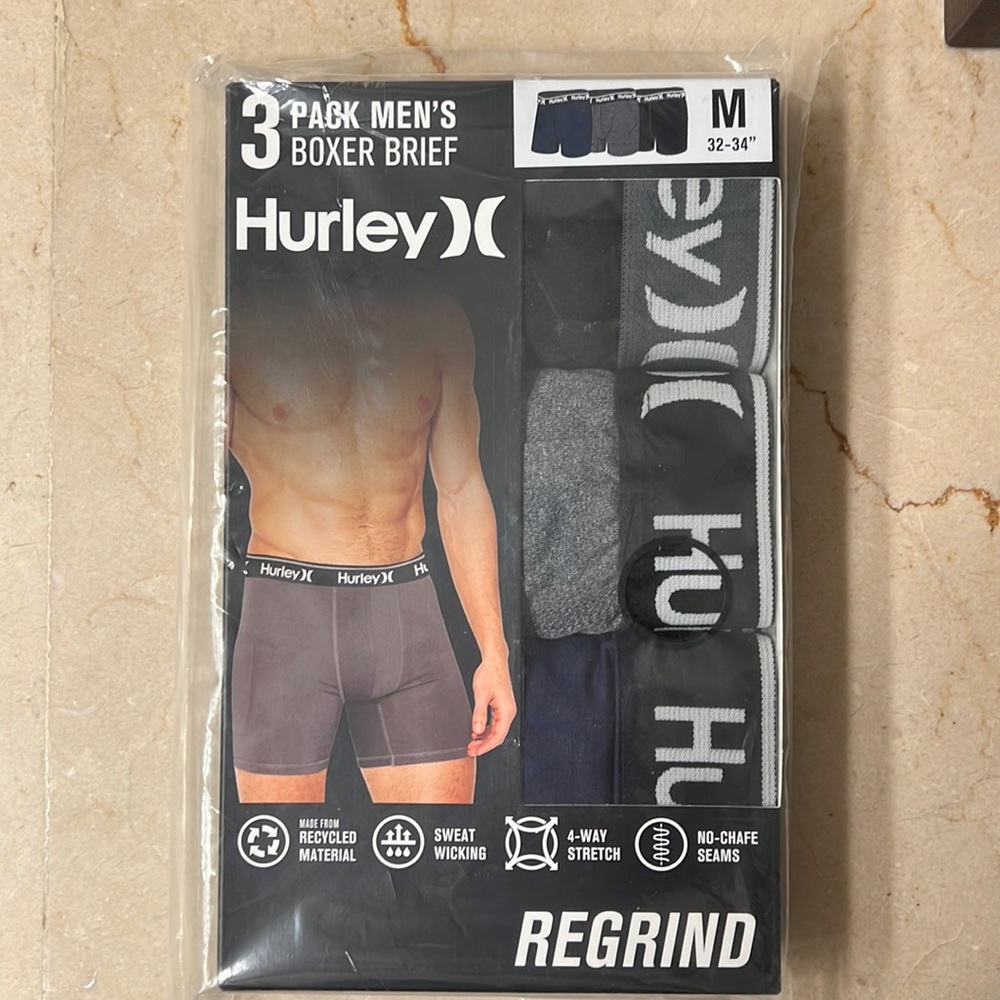 Hurley 3-Pack Men’s Boxer Briefs